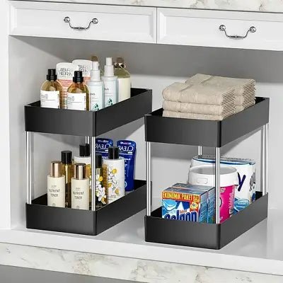 Rangement salle de bain - BathMultipurposeRack™ - Noir